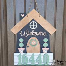 Load image into Gallery viewer, Welcome Home House Number Sign

