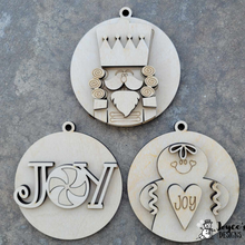 Load image into Gallery viewer, Christmas Ornaments, Christmas Wooden Ornament Kit, DIY Christmas Decor, Kids Christmas Crafts
