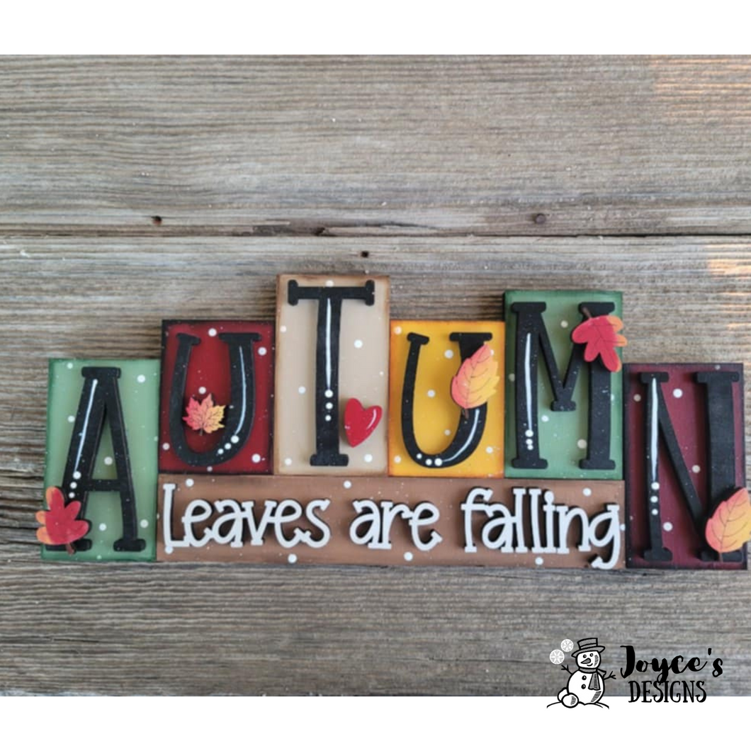 Autumn Word Block Shelf Sitter | DIY Wood Blank