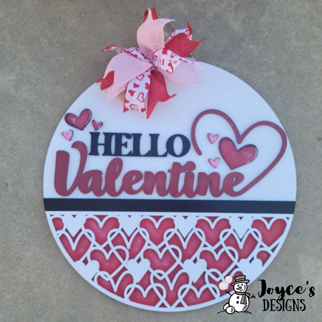 Hello Valentine Doorhanger