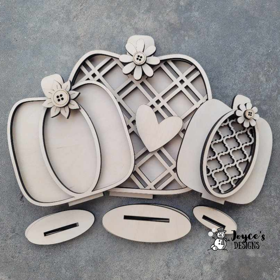 Sweater Pumpkin Shelf Sitter Set