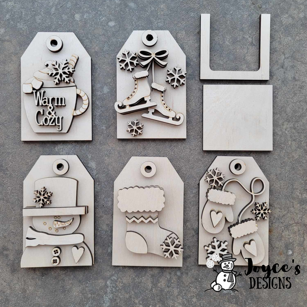 Winter Ornament/Gift Card Tag Set