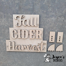 Load image into Gallery viewer, Fall, Cider, Harvest Shelf Sitter
