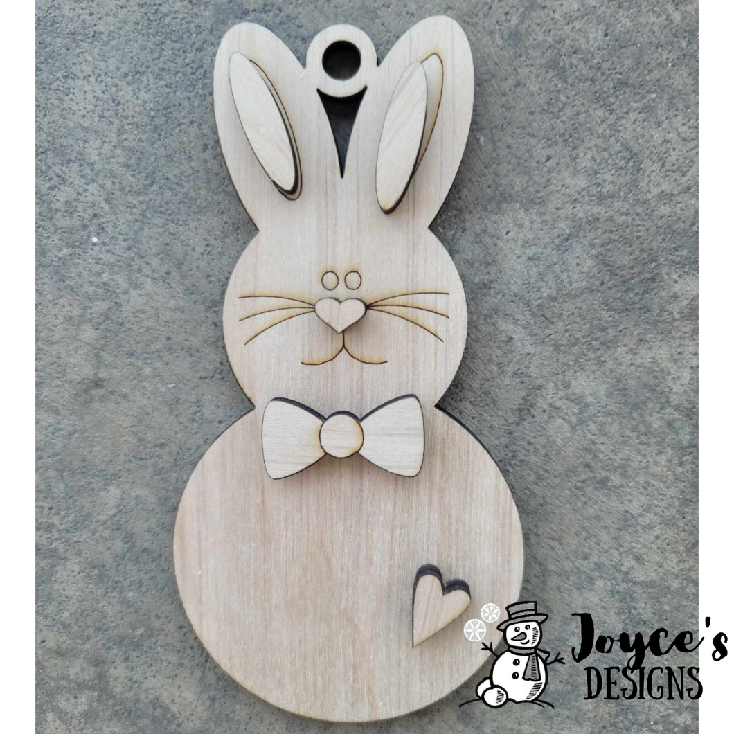 Easter Bunny Bowtie Ornament