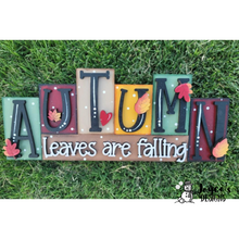 Load image into Gallery viewer, Autumn Word Block Shelf Sitter | DIY Wood Blank
