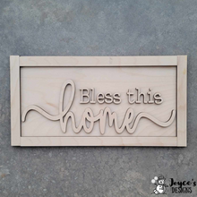 Load image into Gallery viewer, Bless this Home Farmhouse Sign
