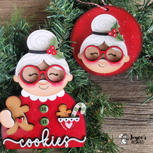 Load image into Gallery viewer, Mrs. Clause with gingerbread Ornament
