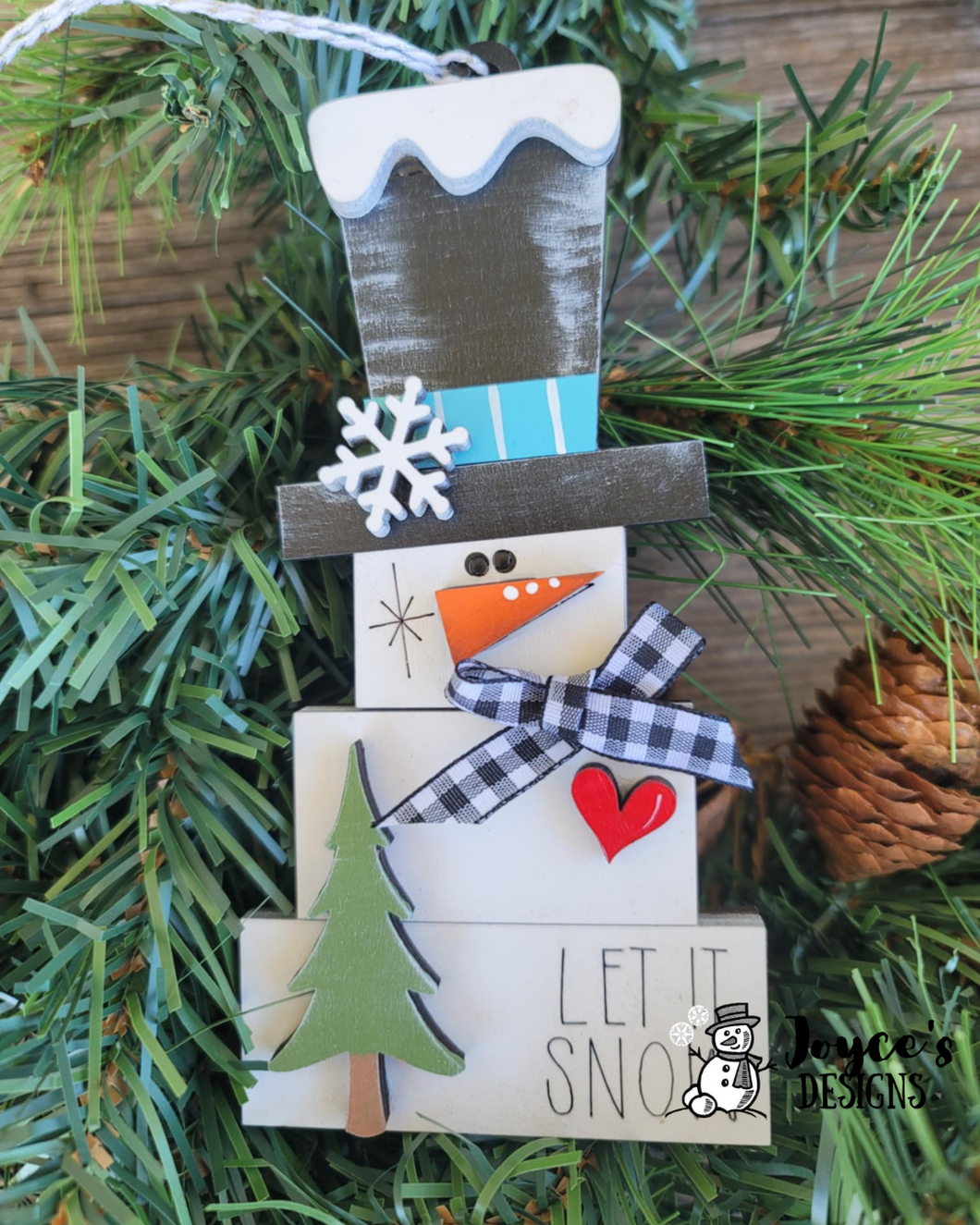 Snowman Top hat ornament