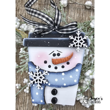 Load image into Gallery viewer, Snowman Latte Gift Card Holder &amp; Ornament – DIY Winter Wood Blank
