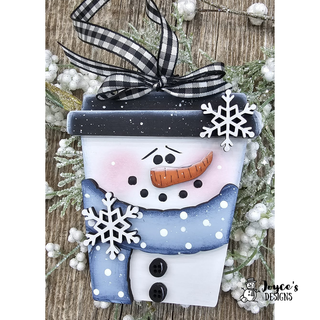 Snowman Latte Gift Card Holder & Ornament – DIY Winter Wood Blank