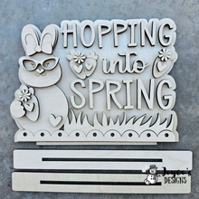 Load image into Gallery viewer, Hopping Into Spring Shelf Sitter Wood Blank – 8.5x11
