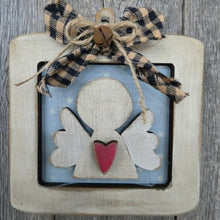 Load image into Gallery viewer, Whimsical Angel Frame Ornament Wood Blank | 4.5 x 5 DIY Christmas Ornament
