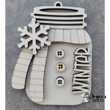 Load image into Gallery viewer, Snowman Jar Ornament
