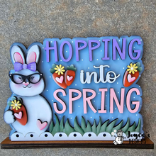 Load image into Gallery viewer, Hopping Into Spring Shelf Sitter Wood Blank – 8.5x11
