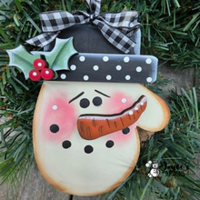 Load image into Gallery viewer, Snowman Mitten Ornament Wood Blank | 3.5 x 5 DIY Christmas Ornament
