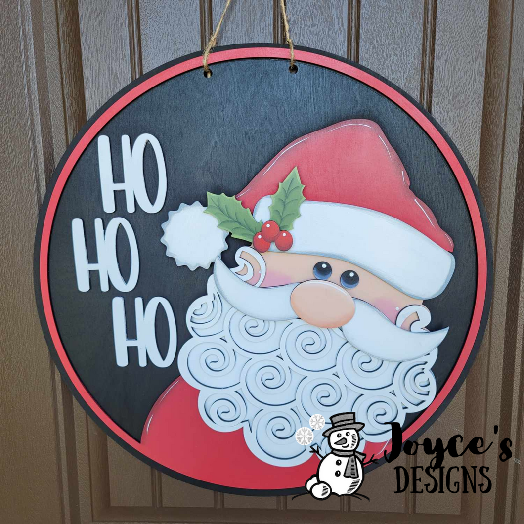 Santa HoHoHo Welcome Christmas Wood Doorhanger Kit