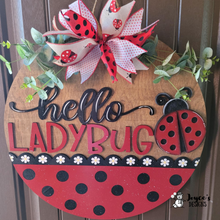 Load image into Gallery viewer, Hello Ladybug doorhanger
