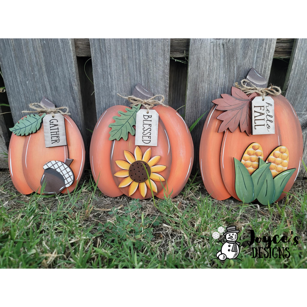 Set of Pumpkin Shelf Sitters