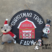 Load image into Gallery viewer, Christmas Tree Farm Barn Doorhanger
