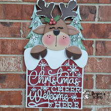 Load image into Gallery viewer, Reindeer with Chimney Doorhanger
