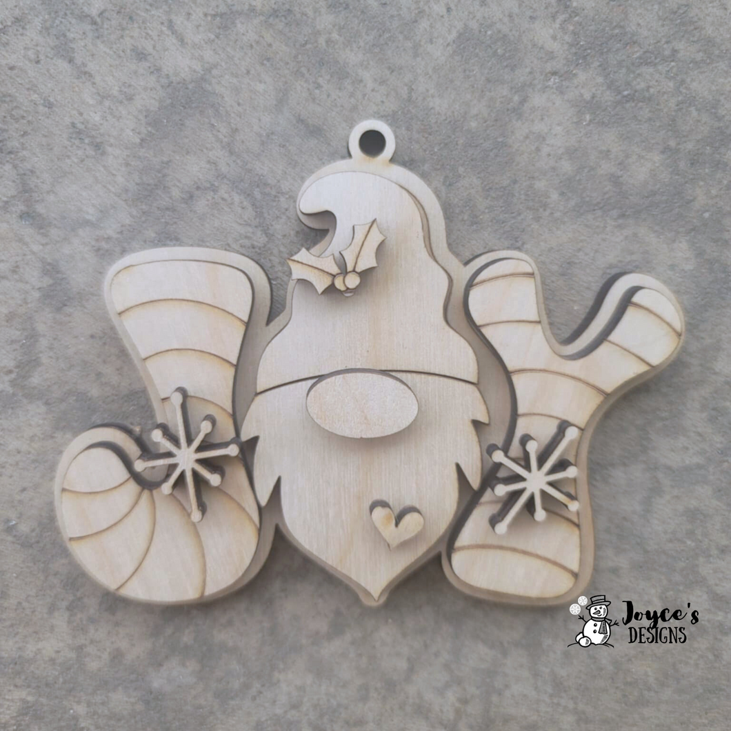 JOY Gnome Ornament – Unpainted Wood Blank