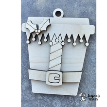 Load image into Gallery viewer, Elf Latte Gift Card Holder &amp; Ornament – DIY Christmas Coffee Cup Craft
