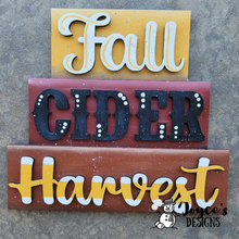 Load image into Gallery viewer, Fall, Cider, Harvest Shelf Sitter
