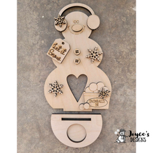 Load image into Gallery viewer, Tealight Snowman Heart Cutout/Let it Snow
