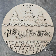 Load image into Gallery viewer, Merry Christmas Trees Doorhanger
