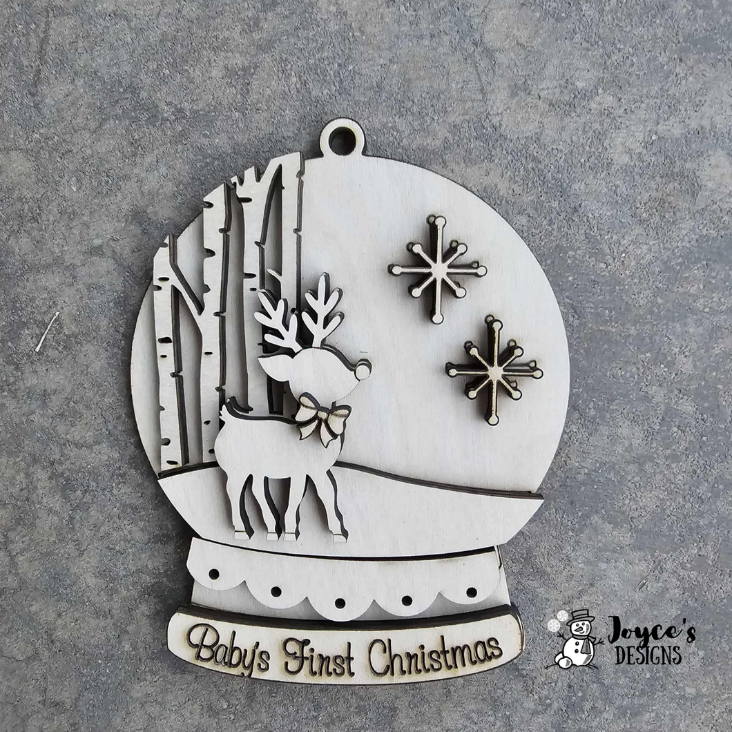 Christmas Deer Baby First Christmas  no lights  ornament