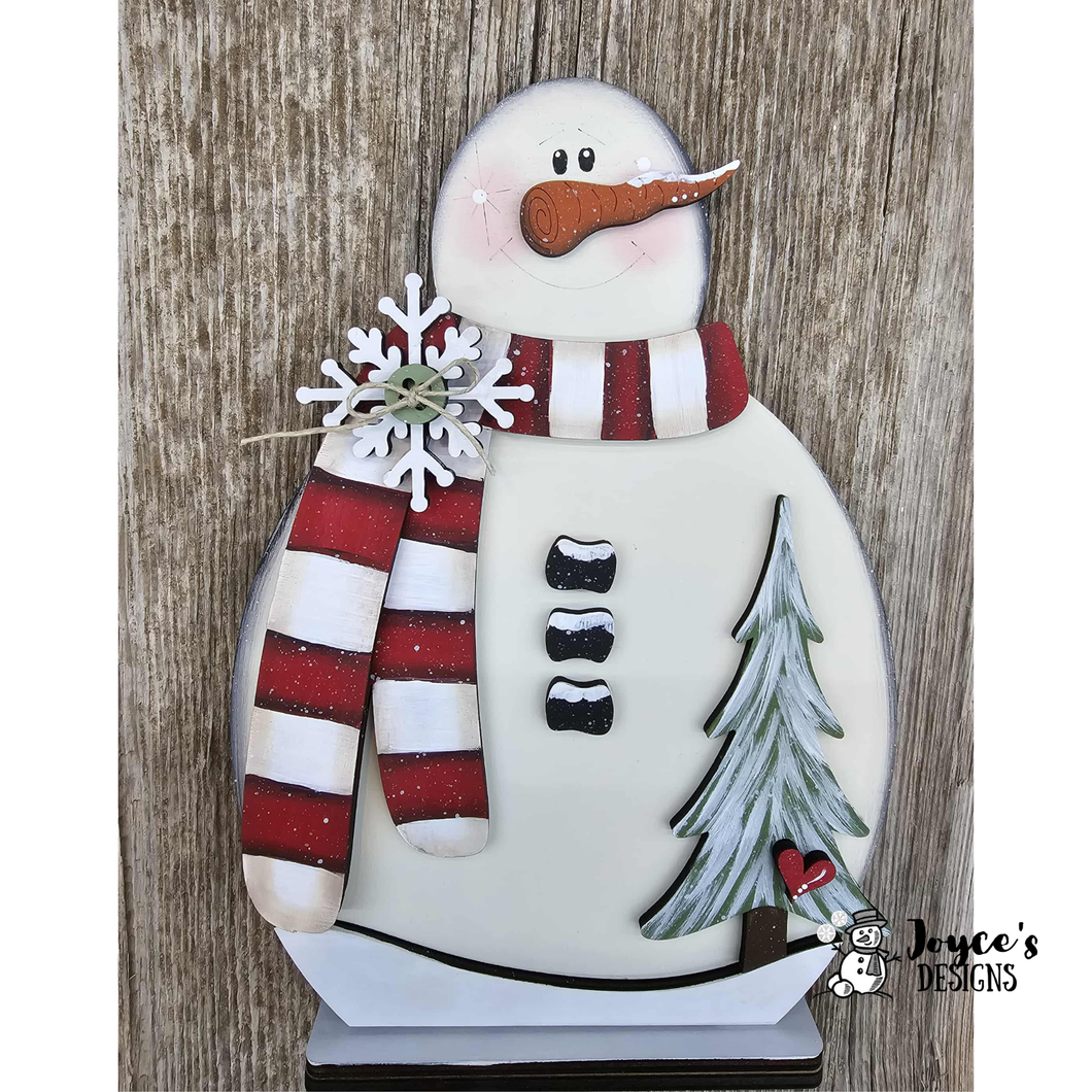 Snowman with scarf    7x5x10.5 inches