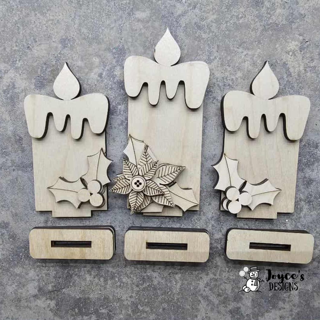 Vintage Candles set of 3 
2.5x5 and 2.5x5.75