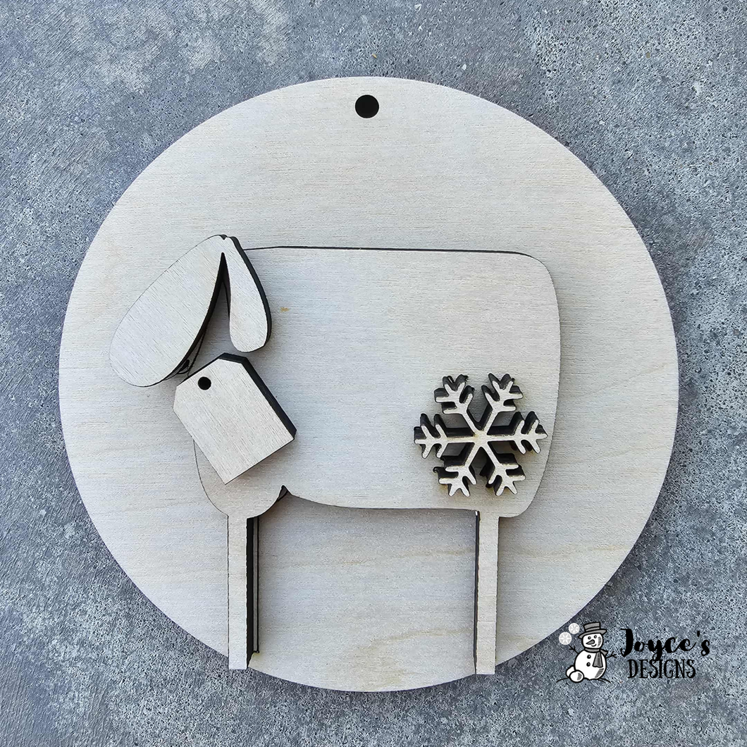 Rustic Sheep ornament