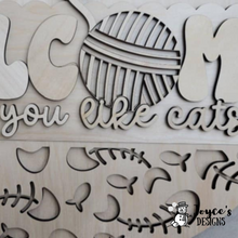 Load image into Gallery viewer, Welcome Hope you like cats Doorhanger
