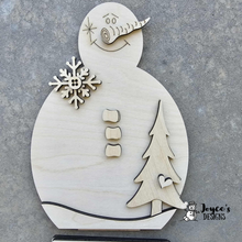 Load image into Gallery viewer, Winter Snowman without scarf  7x5x10.5 inches
