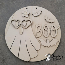 Load image into Gallery viewer, Boo Ghost with Glasses doorhanger
