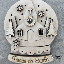 Load image into Gallery viewer, Peace on Earth Church Snowglobe
