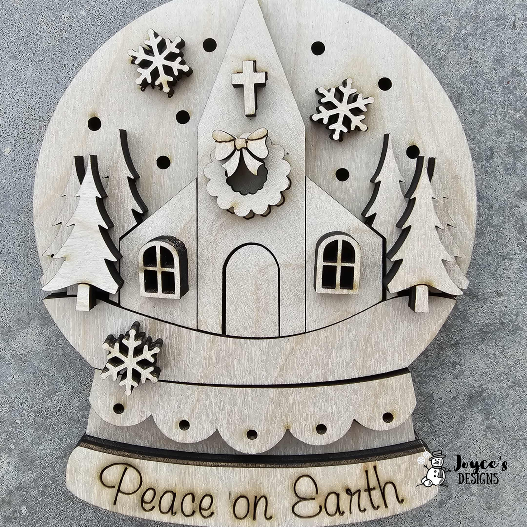 Peace on Earth Church Snowglobe