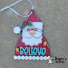 Load image into Gallery viewer, Believe Santa Ornament
