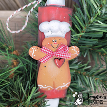 Load image into Gallery viewer, Gingerbread Baker Ornament, Kids Christmas Ornament, Christmas Wooden Ornament Kit, DIY Christmas Decor, Kids Christmas Crafts

