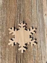 Load image into Gallery viewer, Snowflake Ornaments 6, 12, and 18 inch unpainted
