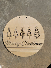 Load image into Gallery viewer, Merry Christmas Doorhanger 5 Trees

