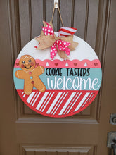 Load image into Gallery viewer, Gingerbread Door Hanger, Cookie Tasting, Cooking Door Hanger Christmas Wood Doorhanger Kit, DIY Door Decor, Front Porch Christmas Decor
