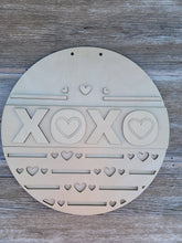 Load image into Gallery viewer, XOXO, Valentine&#39;s Day Decor -Door Hanger, Porch Sitter, All Season, Front Porch, Farm House, Rustic, DIY Sign
