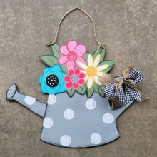 Load image into Gallery viewer, Doorhanger - Watering Can with Flowers
