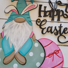Load image into Gallery viewer, Easter Gnome Bunny Doorhanger, Easter Gnome Door Hanger, DIY Easter, Bunny Easter, Easter Bunny, Hipity Hopity, Carrot, DIY painting kits, Kids Easter Crafts
