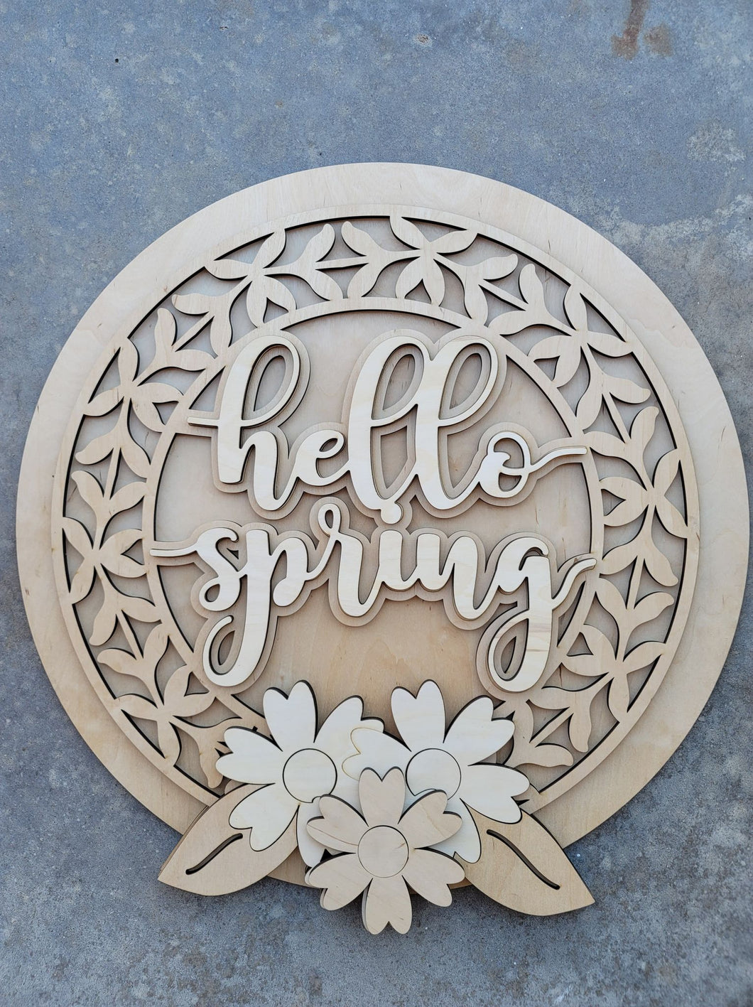 Hello Spring, Spring Decor, Spring Doorhanger, Easter, Welcome Door Hanger, Porch Sitter, All Season, Front Porch, Farm House, Rustic, DIY Sign
