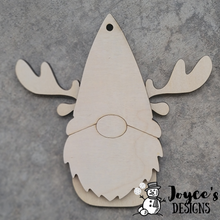 Load image into Gallery viewer, Gnome Reindeer Ornament, Santa, Kids Christmas Ornament, Christmas Wooden Ornament Kit, DIY Christmas Decor, Kids Christmas Crafts

