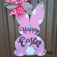 Load image into Gallery viewer, Happy Easter Rabbit-Shaped Doorhanger
