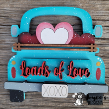 Load image into Gallery viewer, Loads of Love Tiered Tray, Valentine&#39;s Day tiered Tray, Wood Tiered Tray Kit, DIY tiered tray
